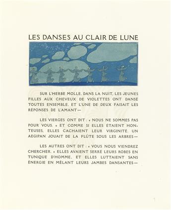 (BARBIER, GEORGE and FRANÇOIS-LOUIS SCHMIED / ART DECO.) Louÿs, Pierre. Les Chansons de Bilitis.